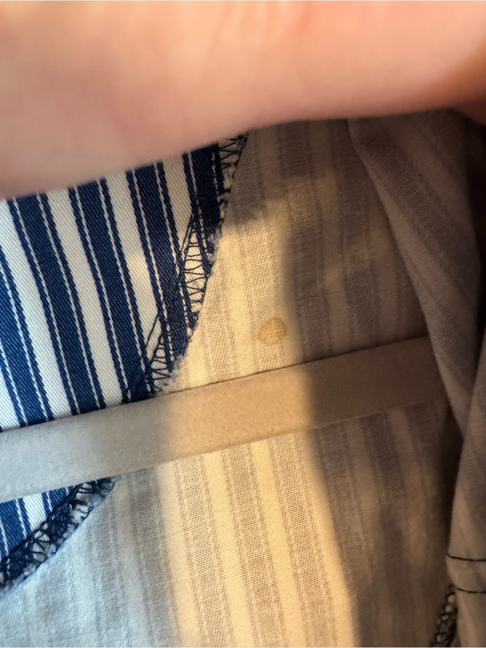 Tribal Blue and White Striped Coastal Button-Up Jacket Size M - Picture 12 of 13